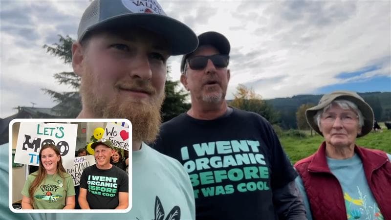 Organic Valley Farmers, Maynard & Jack Mallonee from Washington.